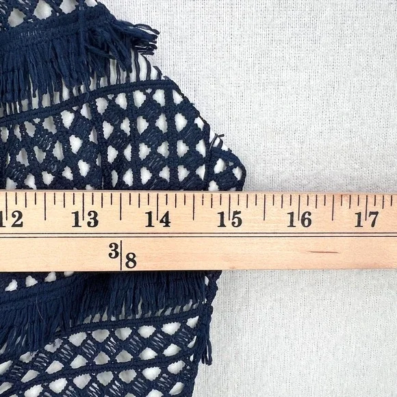 ANTHROPOLOGIE Hutch Crochet Dress Womens 0 Navy Blue Sleeveless Lace NWOT - Picture 12 of 15